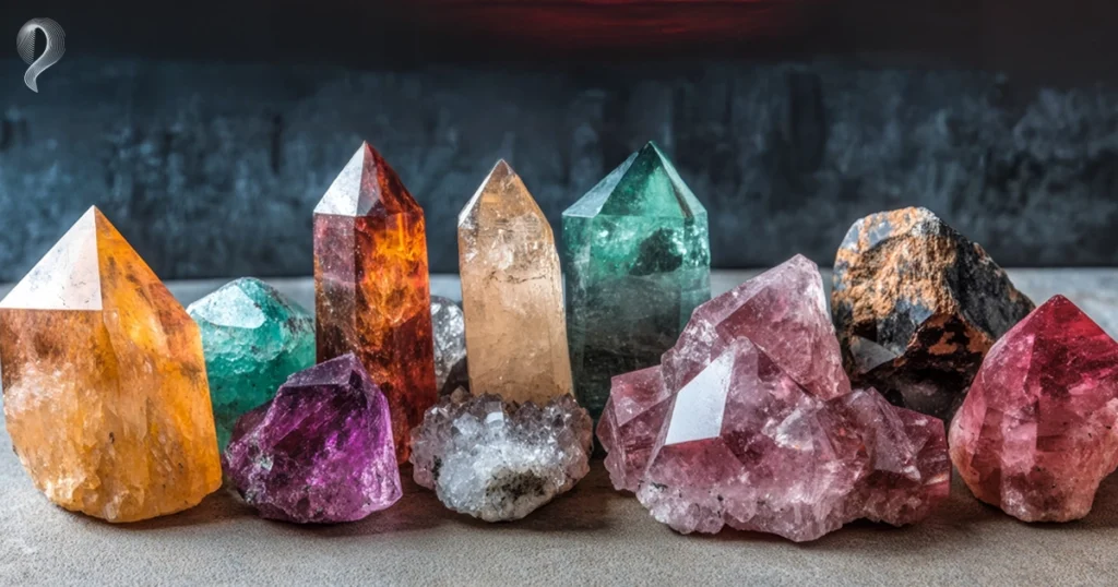 Crystals color and movements as vibrational inputs
